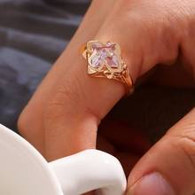 新款韩版迷你小戒指菱形四叶草闪钻戒指速卖通wish热销戒指女批发