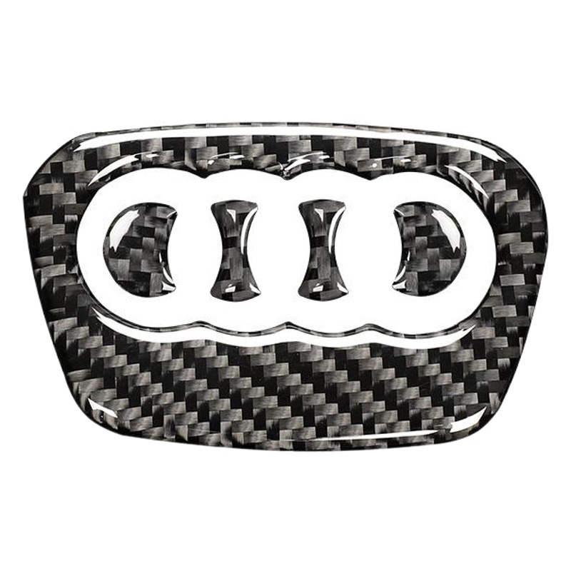Adecuado para Audi fibra de carbono volante etiqueta del coche A4 Q3 Q5L Q7 Modificación del volante decoración interior pegatina