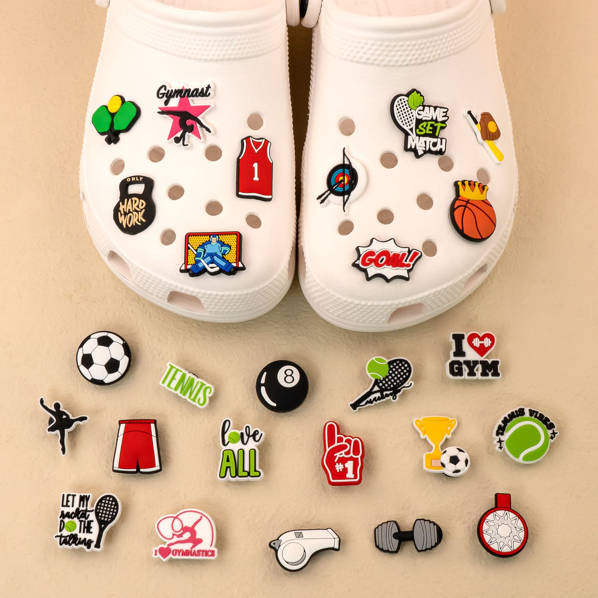 Football sports Crocs-style slippers for gym