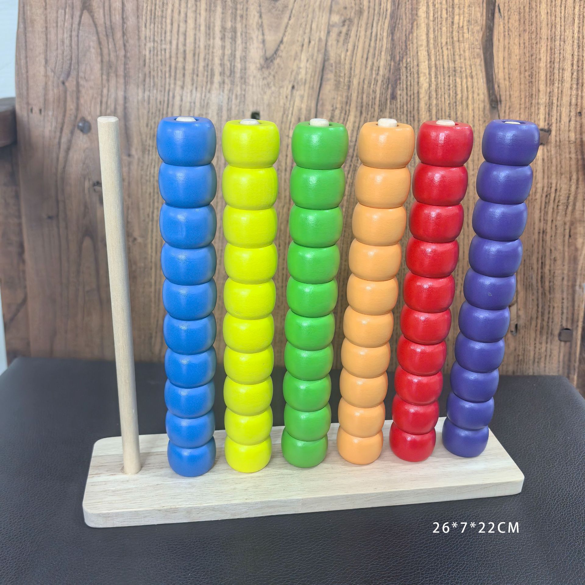 Madera colorida cuentas de educación temprana marco de cálculo de color contra toque divertido jardín de infantes entrenamiento de bebés juguetes de puzzle