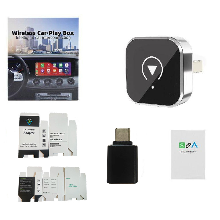 Cross-Border Two-In-One Wired to Wireless Carplay Box for Car Connectivity, Compatible with Apple, Android, and Linux Systems, Portable