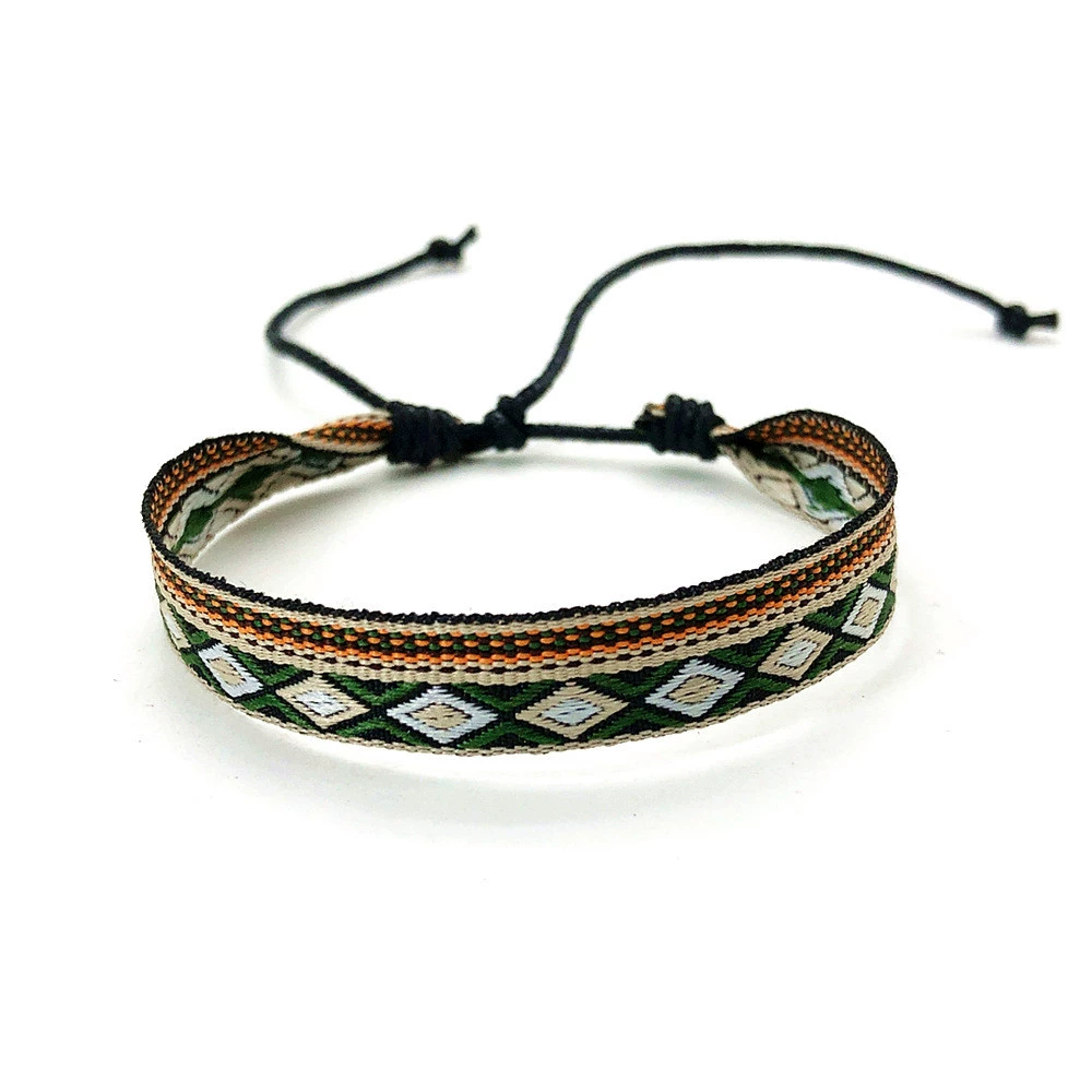 Горячие продажи европейский и американский этнический стиль литературный стиль богемный ручной браслет из веревки Непал Регулируемый тканый браслет ювелирные изделия