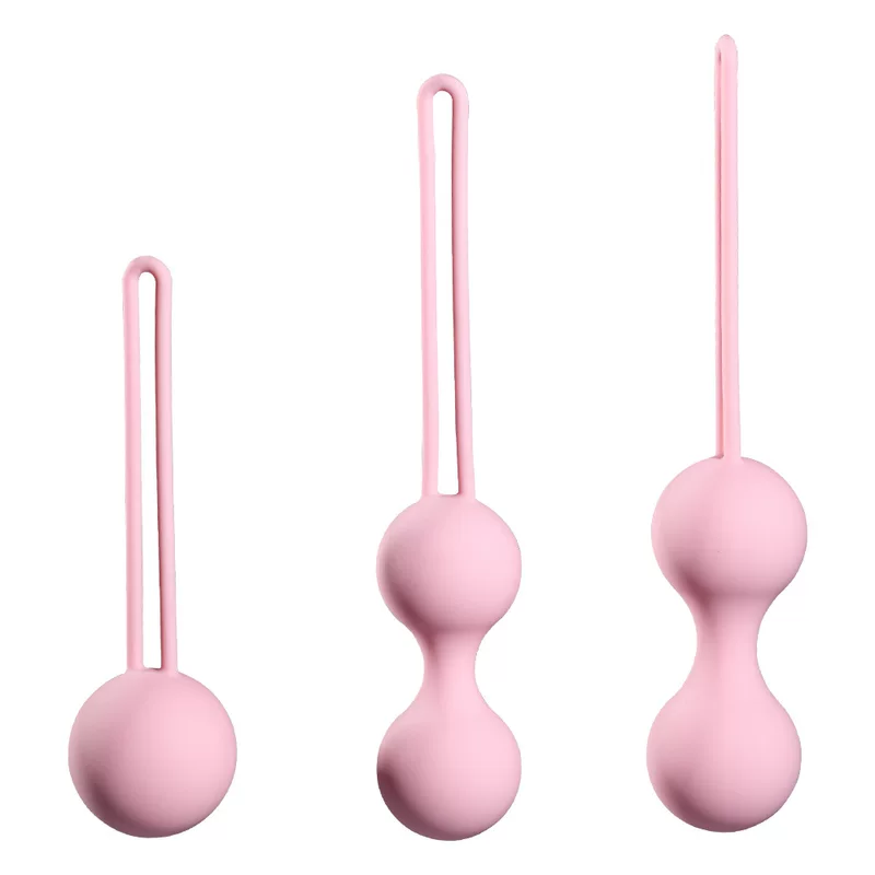 Набор вагинальных элеваторов TPE Kegel Balls, 3 размера (Малый/Средний/Большой), эластичный как силикон, с возвращающейся петлей