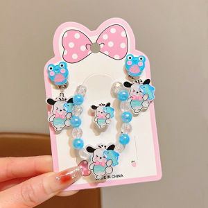 Linda niña nueva pulsera de princesa de dibujos animados niños Anna Aisha colgante pulsera cadena de joyería para niñas de nicho