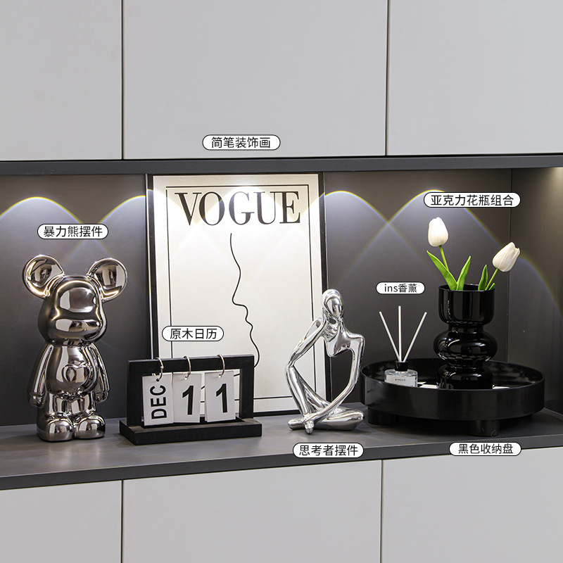 家庭用家具、玄関ホール、ワインキャビネット、高級装飾、モダンでシンプルなソフトデコレーション、軽くて豪華なリビングルームのサイドボード、マッチングセット|undefined