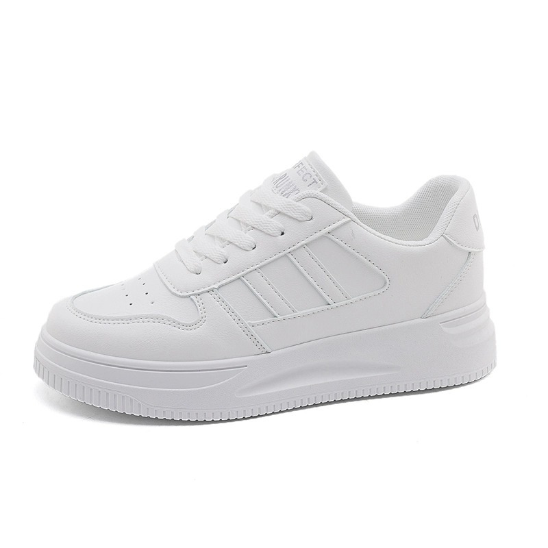 Zapatos casuales deportivos universales primavera y otoño 2025 nuevos zapatos de plancha de moda retrógrados cómodos zapatos blancos para mujeres