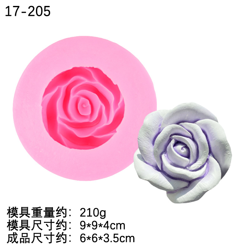 Flor tridimensional molde de silicona Rosa Camelia pastel de chocolate decoración molde aromaterapia epoxi molde para hornear