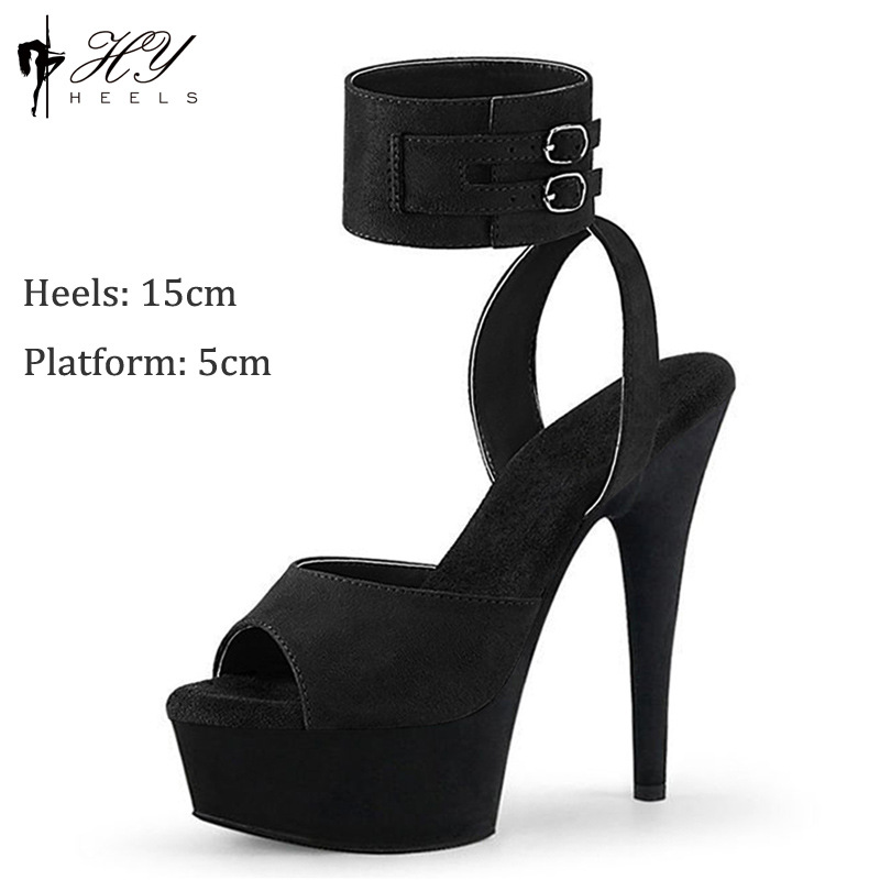 Giày cao gót mũi nhọn da lộn gót 15 cm — Đỏ rượu, Màu đen, Màu hồng, Không trả lại hoặc trao đổi
