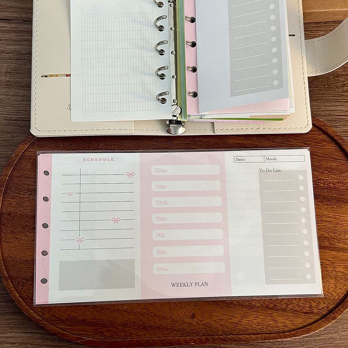 Handheld M5 Storage Set — Transparent PVC Shell, Inner Pages & Accessories, Multi-Color