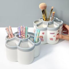 旋转笔筒收纳筒学生办公室桌面创意笔桶高颜值大容量送贴纸可DIY
