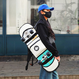 Upgraded Skateboard Bag, Land Surfboard Backpack, Land Surfboard Double Rocker, Road Surfboard Storage Bag, Shoulder Skateboard Bag