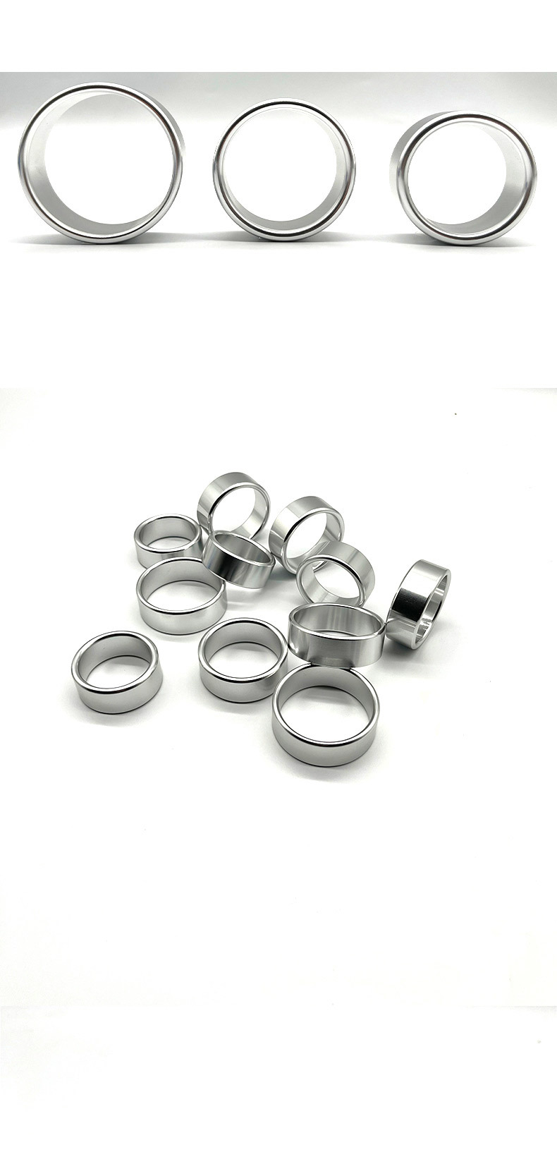 Men’s Metal Locking Cock Ring, 45mm Medium Delay Ring for Adults — detail image 4