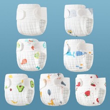 纱布尿布类婴儿棉宝宝尿戒子一体式可水洗婴儿尿片12跨境分销