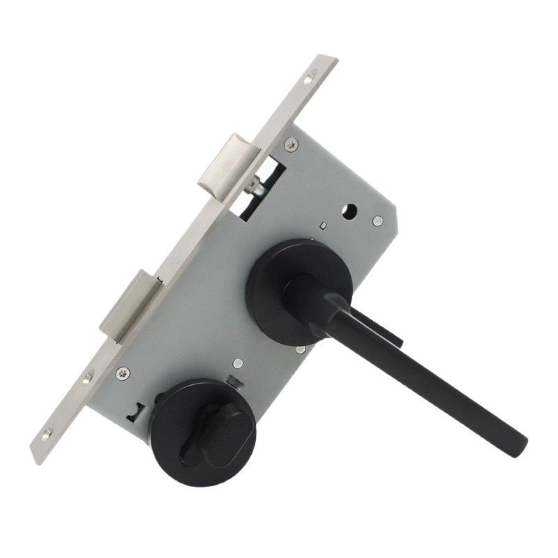 Cerradura de aleación de zinc de absorción cerradura de separación de mano sólida cerradura de habitación cerradura de puerta simple cerradura de puerta negra interior cerradura de mano silenciosa