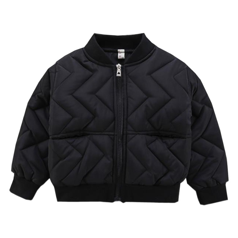Abrigo de los muchachos engrosado Otoño e Invierno nueva Chaqueta de algodón cálido estilo occidental collar uniforme de béisbol moda entrega de una sola pieza