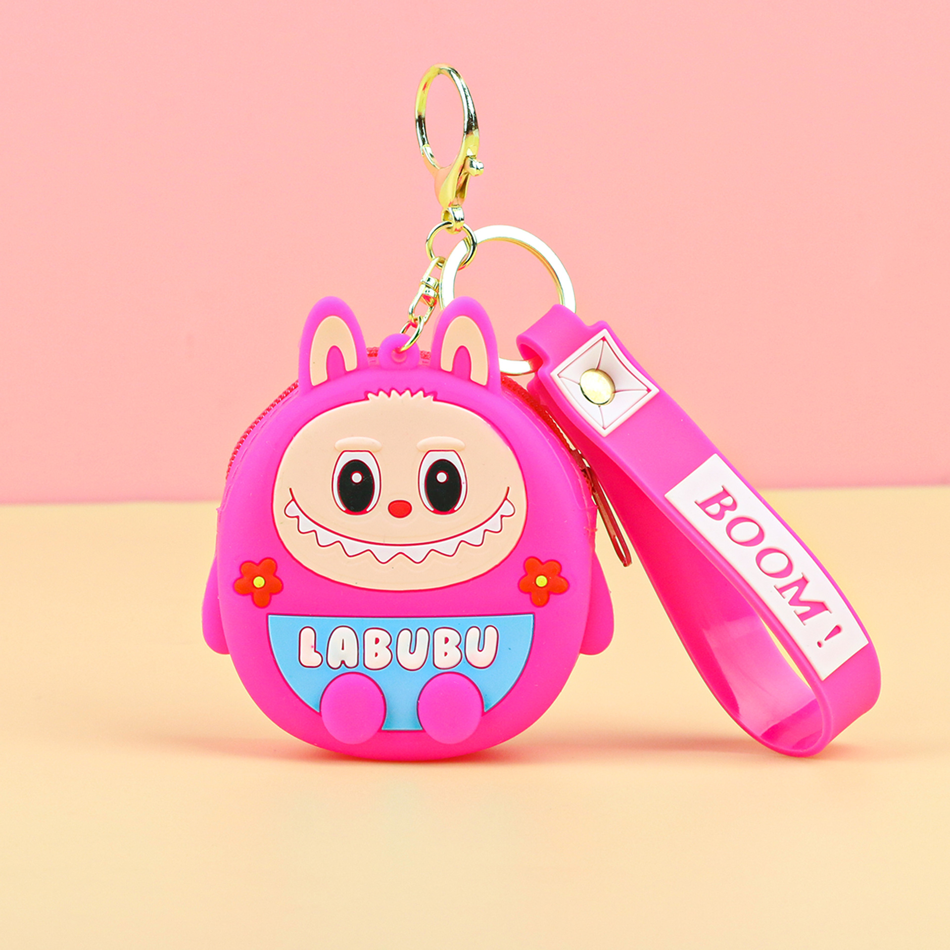 子供用ラブブ小銭入れシリコンプチギフトキーホルダーペンダントカードキャッチャーマシンプチギフトラブブ