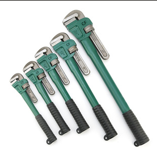 Steel Handle Heavy Duty Pipe Wrench Wide Jaw Industrial Tools