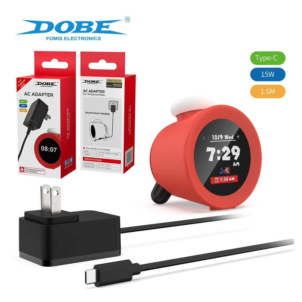 Зарядное устройство для консоли Switch2, умный датчик движения Alarmo, будильник, блок питания 15 Вт, медленная зарядка, Fire Bull TNS-31106