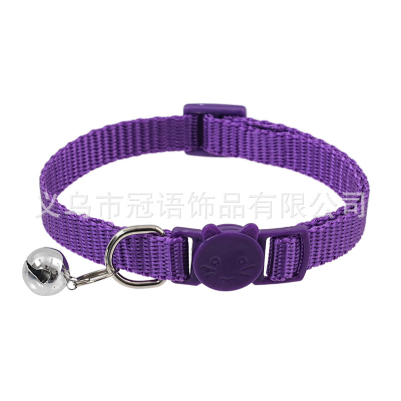 캣 버클 라이트 플레이트 칼라 [다크 퍼플]