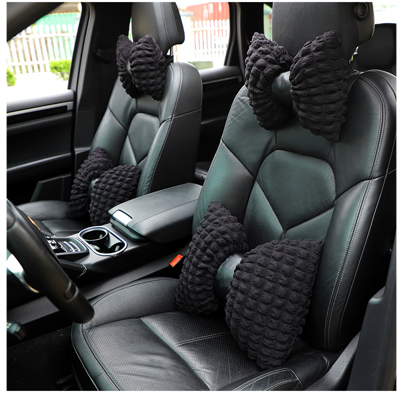 Car Headrest Neck Pillow Lumbar Pouffe Car Seat Breathable Comfortable Pillow Internet Celebrity Car Interior Supplies
