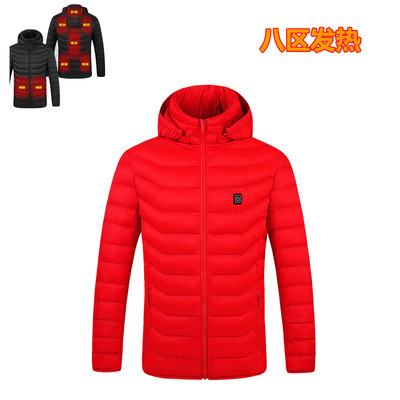 La temperatura constante de la pareja de la ropa de calefacción inteligente transfronteriza del Distrito 8 USB eléctrico abajo ropa acolchada de algodón calefacción fábrica de ropa acolchada de algodón al por mayor