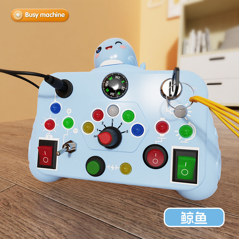 Máquina ocupada para niños Montessori juguetes de educación temprana semáforos interruptor de toma de corriente infantil entrenamiento de juegos de puzzle