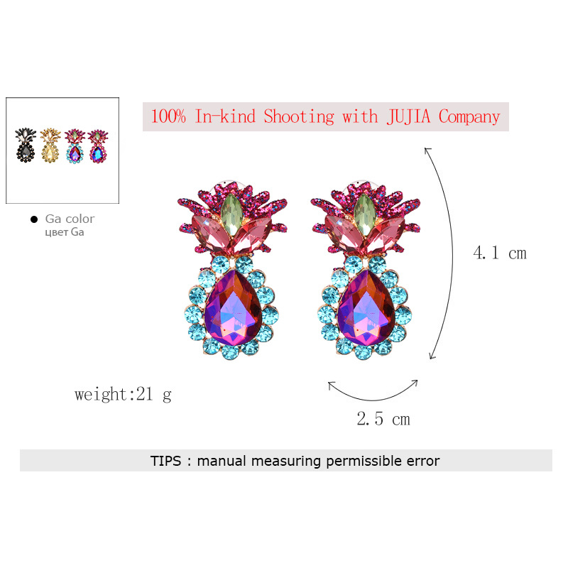 Pendientes De Flores De Cristal Nuevos Europeos Y Americanos Al Por Mayor display picture 1