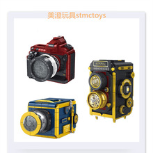 潘洛斯882001-03 数码单反双反复古相机儿童拼装玩具积木跨境批发