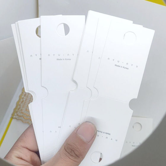 Spot 3.5*12 Korean version of universal NYU head rope cardboard hair ring necklace origami paper jewelry packaging card L