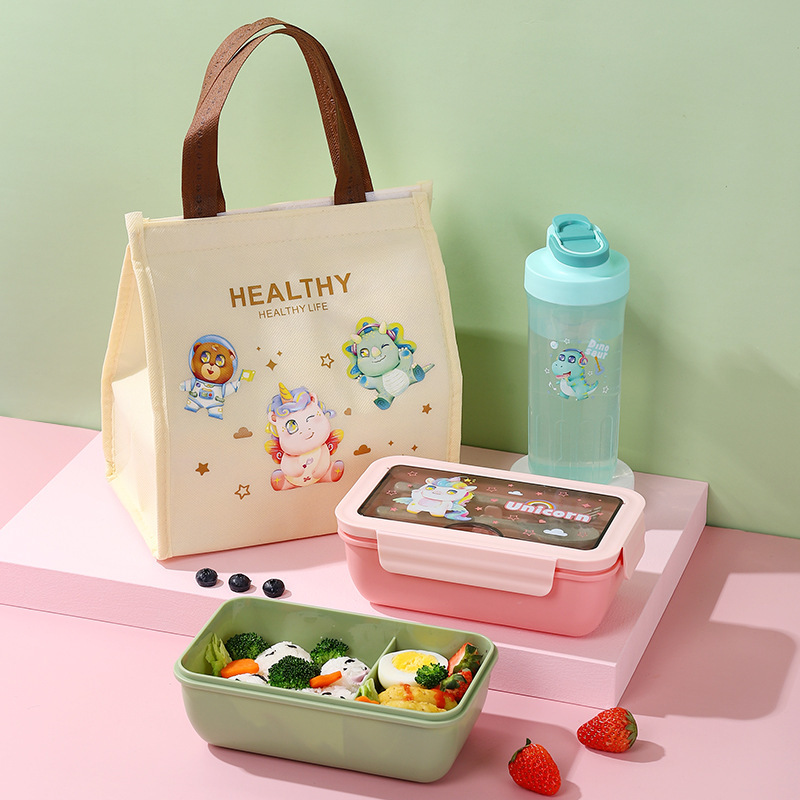 アマゾンの漫画のプラスチックの弁当箱の学生は食事の密封の弁当箱を持って、電子レンジで昼食の果物の箱を温めることができます。|undefined