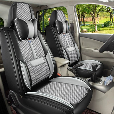 Car Seat Cover for All | Seat cushion, seat cover - main-and-co-pilot-2-seater-gray-and-black-luxury-version