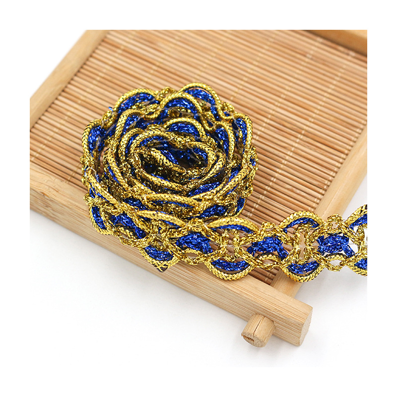 10 metros una tarjeta de oro y plata, 8 caracteres, linterna, encaje, traje de baile, decoración de disfraces, accesorios de tapeta de minorías étnicas