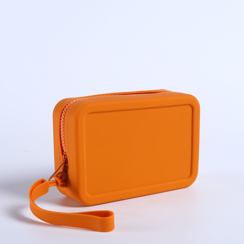 インターネットセレブシリコン収納小さな正方形バッグポータブルキードキュメント収納袋口紅化粧コイン小銭入れ