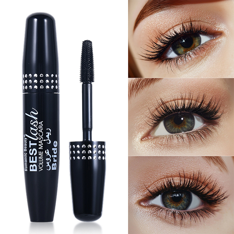 Transfronterizos para pestañas impermeable sin manchas, rímel de fijación larga, rímel de fijación duradero, impermeable, maquillaje de ojos para mujeres
