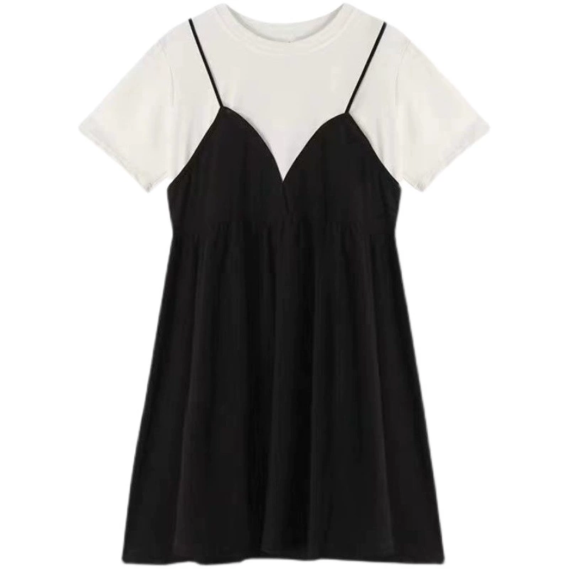 Платье для беременных, летнее платье 2021, новая мода, Искусственные две части, летнее маленькое свободное платье для беременных, летняя юбка