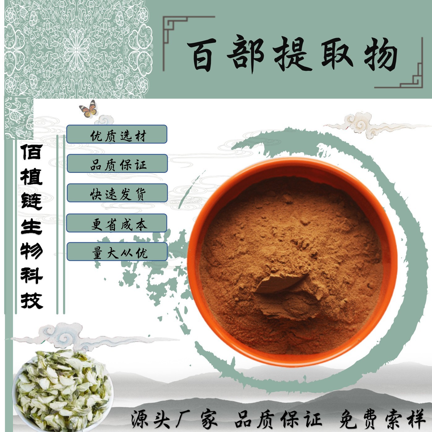 百部提取物10:1百部比例萃取粉  水溶性百部粉