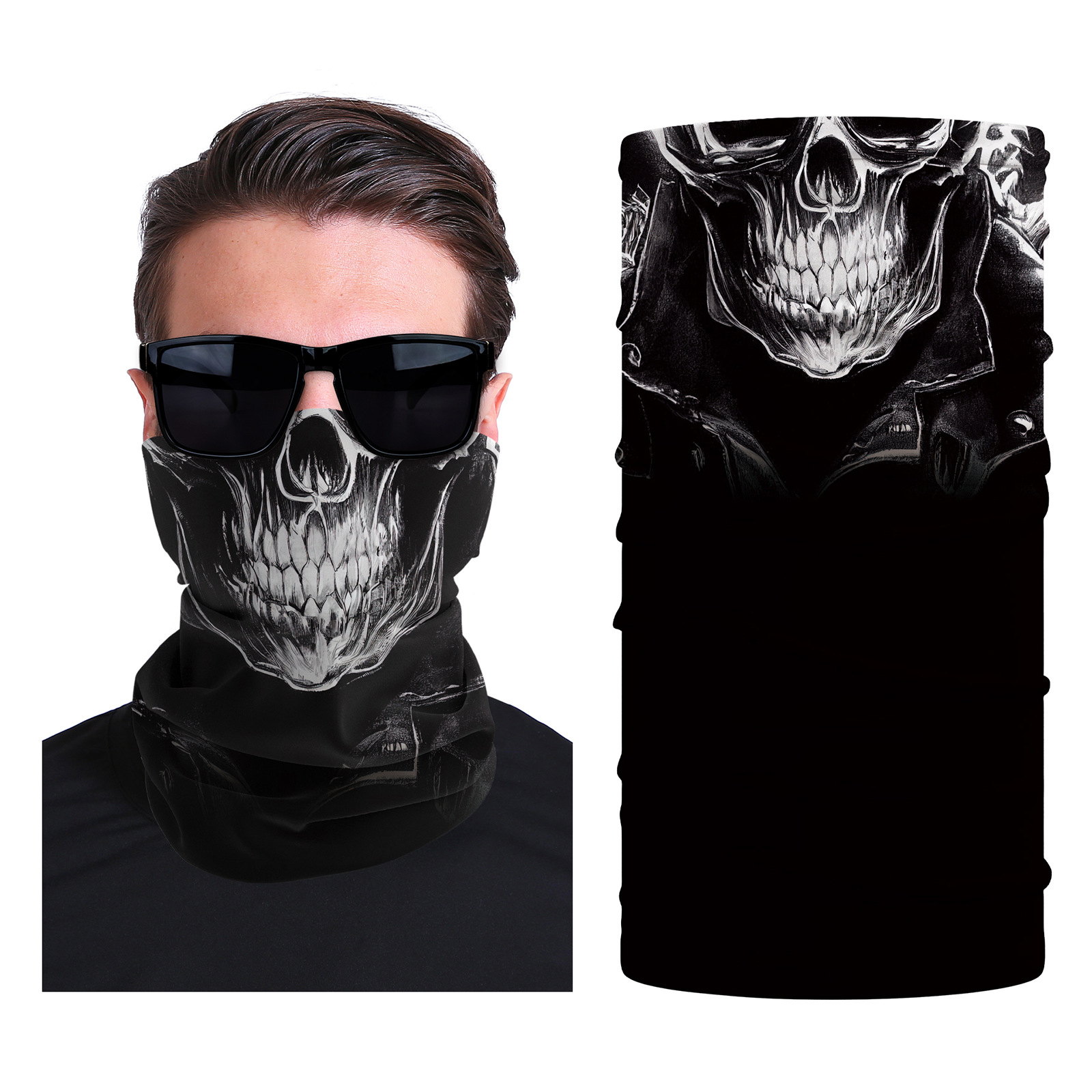 Xun hui transfronterizo media cara cráneo bufanda mágica sombrilla de viaje al aire libre máscara de equitación cuello de protección uv