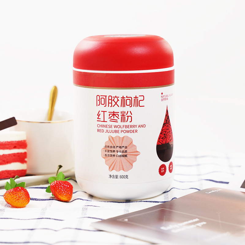 Gelatin Wolfberry Jujube Substitute meal Gelatin Wolfberry Jujube powder Grain Substitute meal Chongyin food 600g On behalf of hair