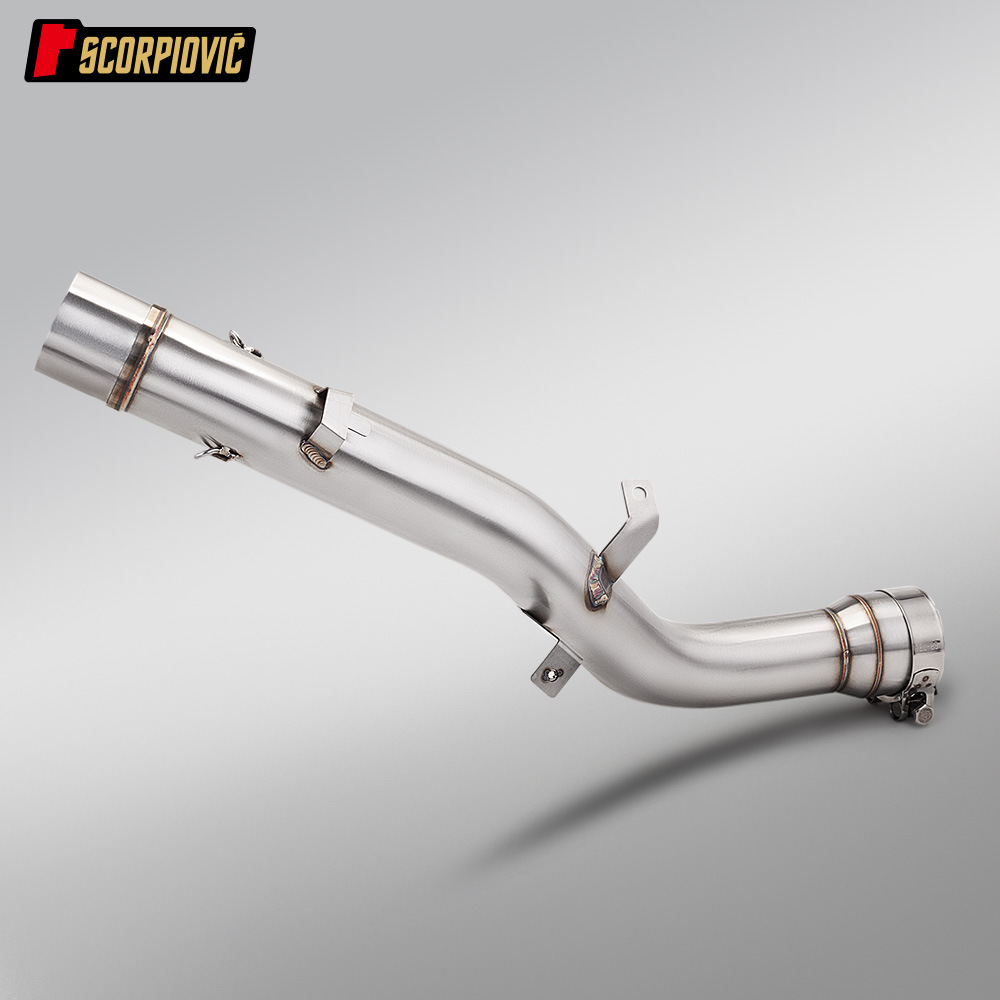 Motorcycle ZX820RR exhaust pipe suitable for Zhangxue 820RR, stainless steel drumless middle section, original factory interface