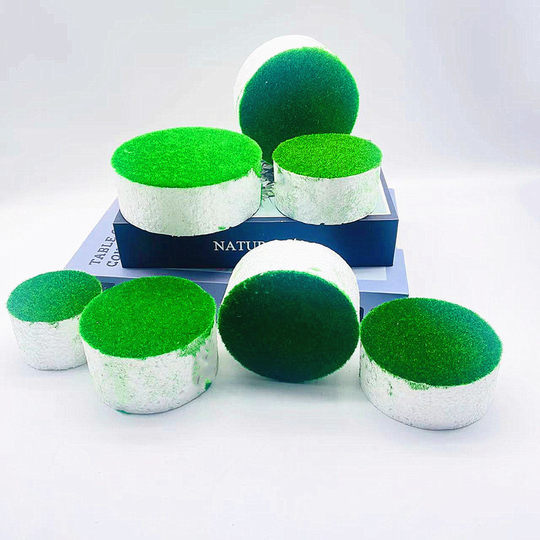 Simulation moss foam flocking simulation flower pot pot plug wholesale wedding decoration moss ball fake flower pot props