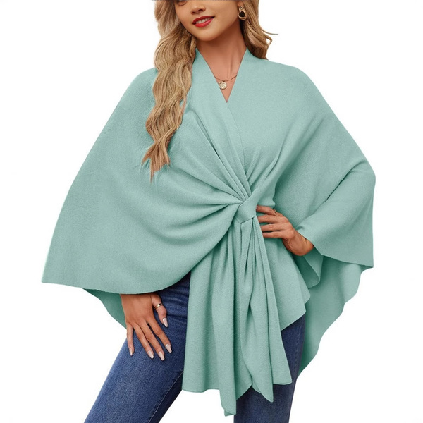 Elegant solid color soft cloak