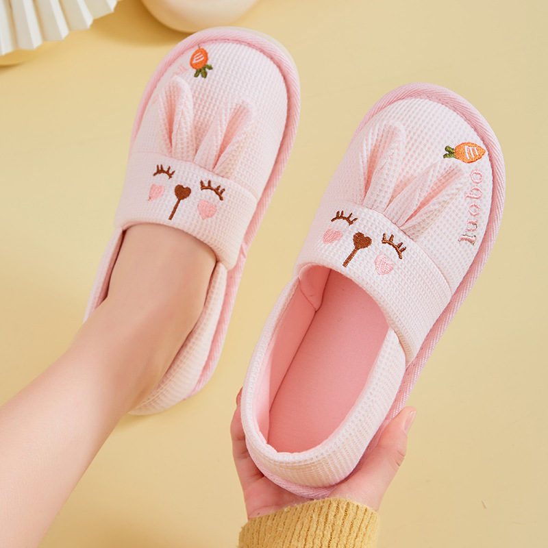 Cartoon Spring and Summer Cute Moon Soft Bottom Home Bag with Autumn Soft Bottom Non-slip Thick Bottom Floor Slippers for Pregnant Women