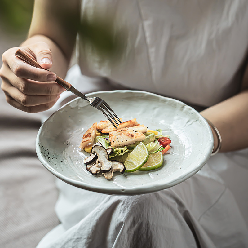 La vieja serie de cubiertos de nube hace viejos platos de cerámica juegos de platos de cerámica retrógrados platos de platos de platos de platos al por mayor