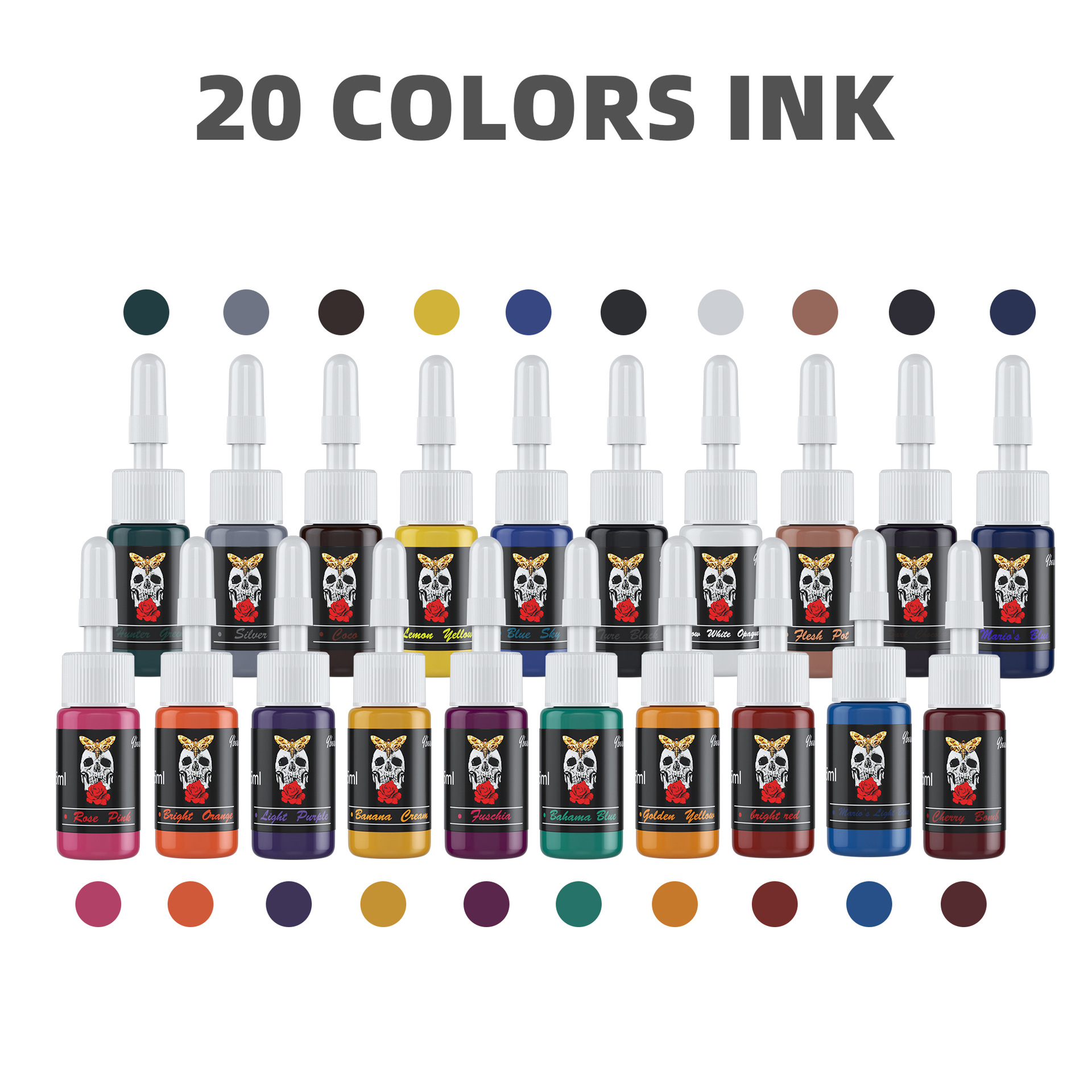 Fábrica al por mayor 5ml tatuaje pigmento tatuaje práctica pigmento tatuaje tinta tatuaje pigmento