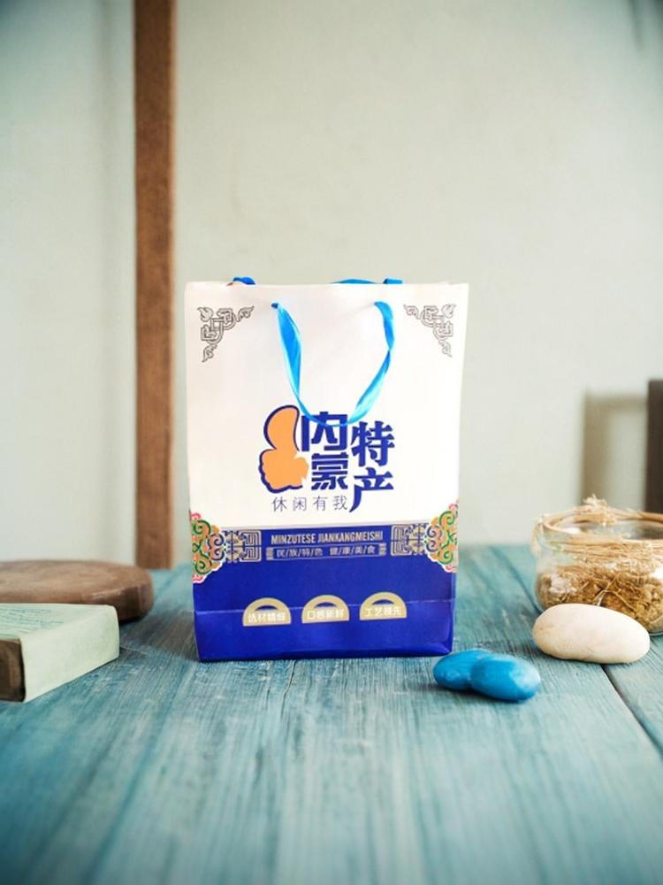 Caja de embalaje especial de Mongolia Interior bolsa de mano bolsa de papel bolsa de regalo carne de res productos lácteos secos caja de regalo queso