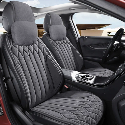 New Cross-Border Suede Semi-Enclosed Slim Universal seat cover