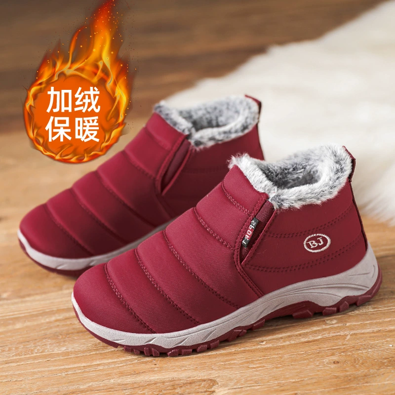 Внешняя торговля, трансграничная, женские хлопчатобумажные сапоги, зима, новые утолщенные старые Пекинские тканевые туфли на флисовой подкладке, мужские и женские одинаковые хлопковые сапоги среднего и пожилого возраста