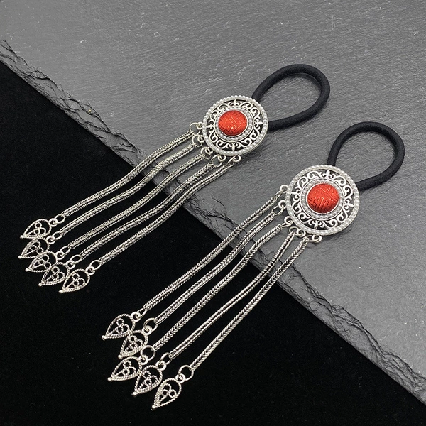 Style 1 antique silver fabric red (one price)