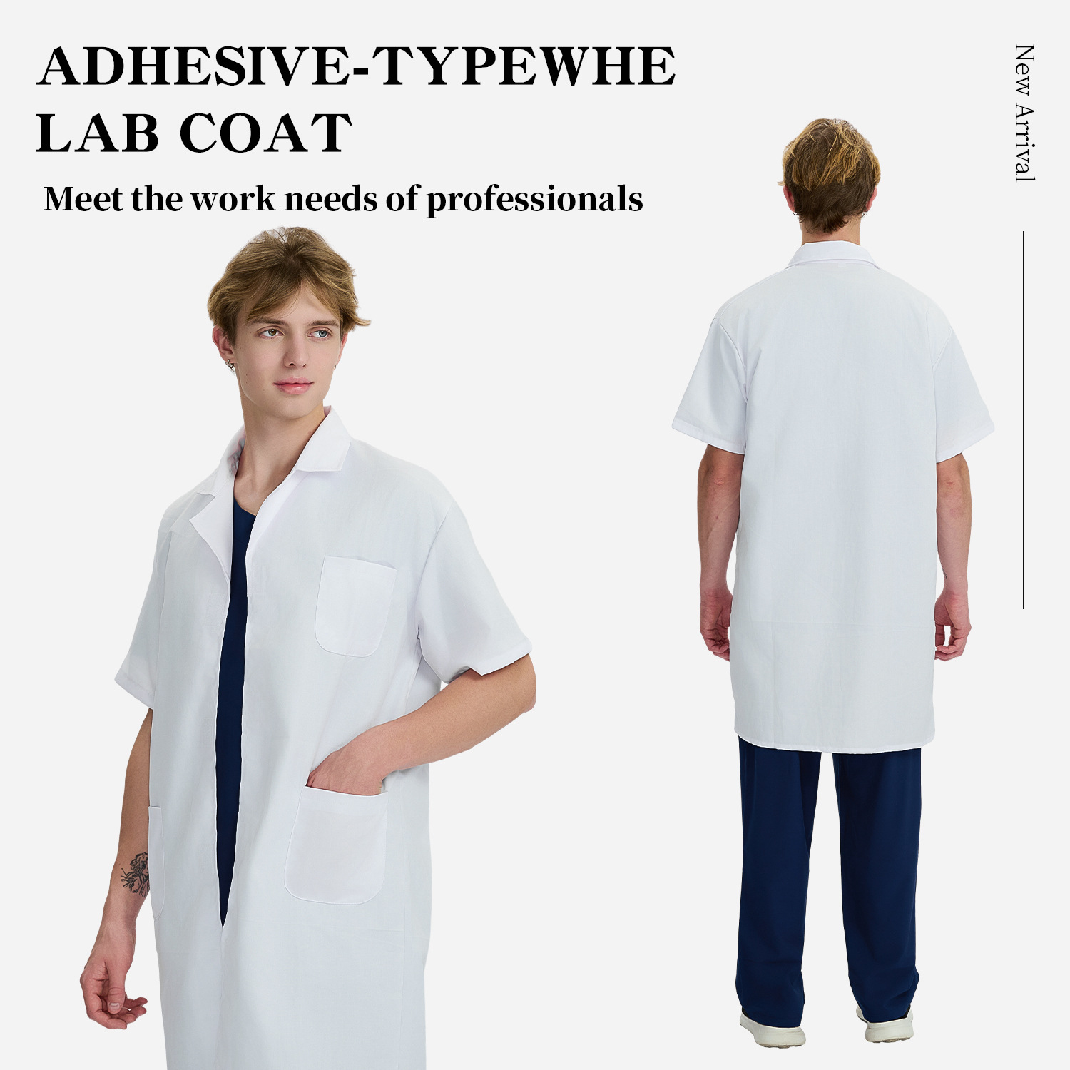 Batas de laboratorio transfronterizas, batas blancas, modelos de comercio exterior para hospitales, uniformes médicos, los más vendidos en Amazon, uniformes de trabajo de manga larga del sudeste asiático. image 19