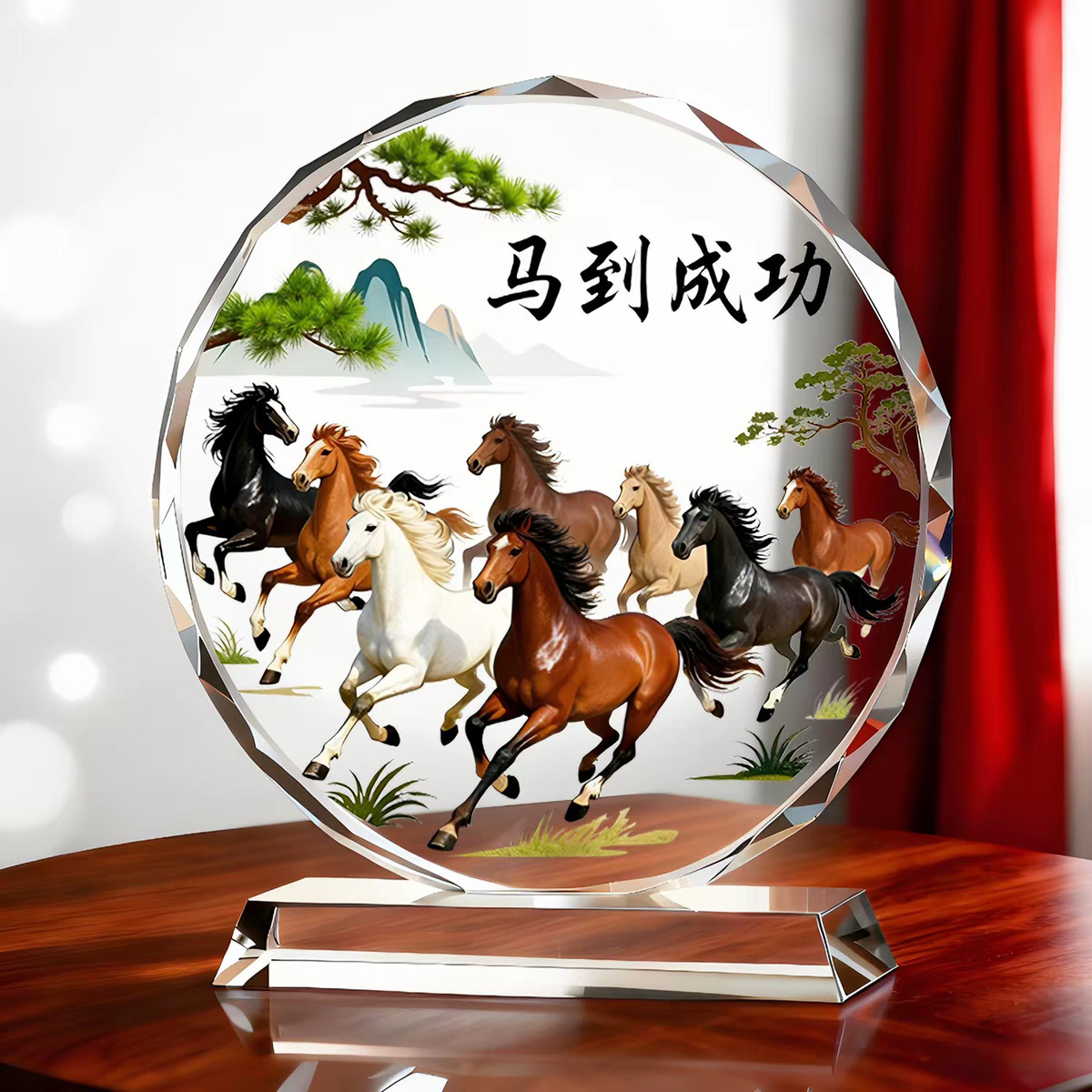 2026水晶太阳花居家摆件酒柜办公室装饰公司年会赠品商务年会礼品